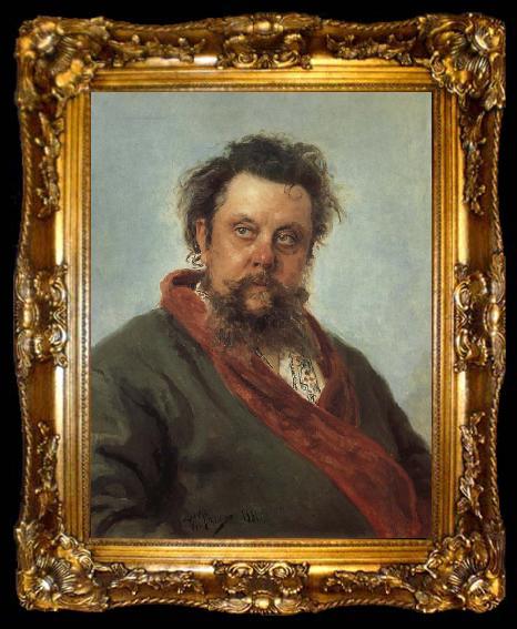 framed  Ilya Repin Portrait of Modest Moussorgski, ta009-2